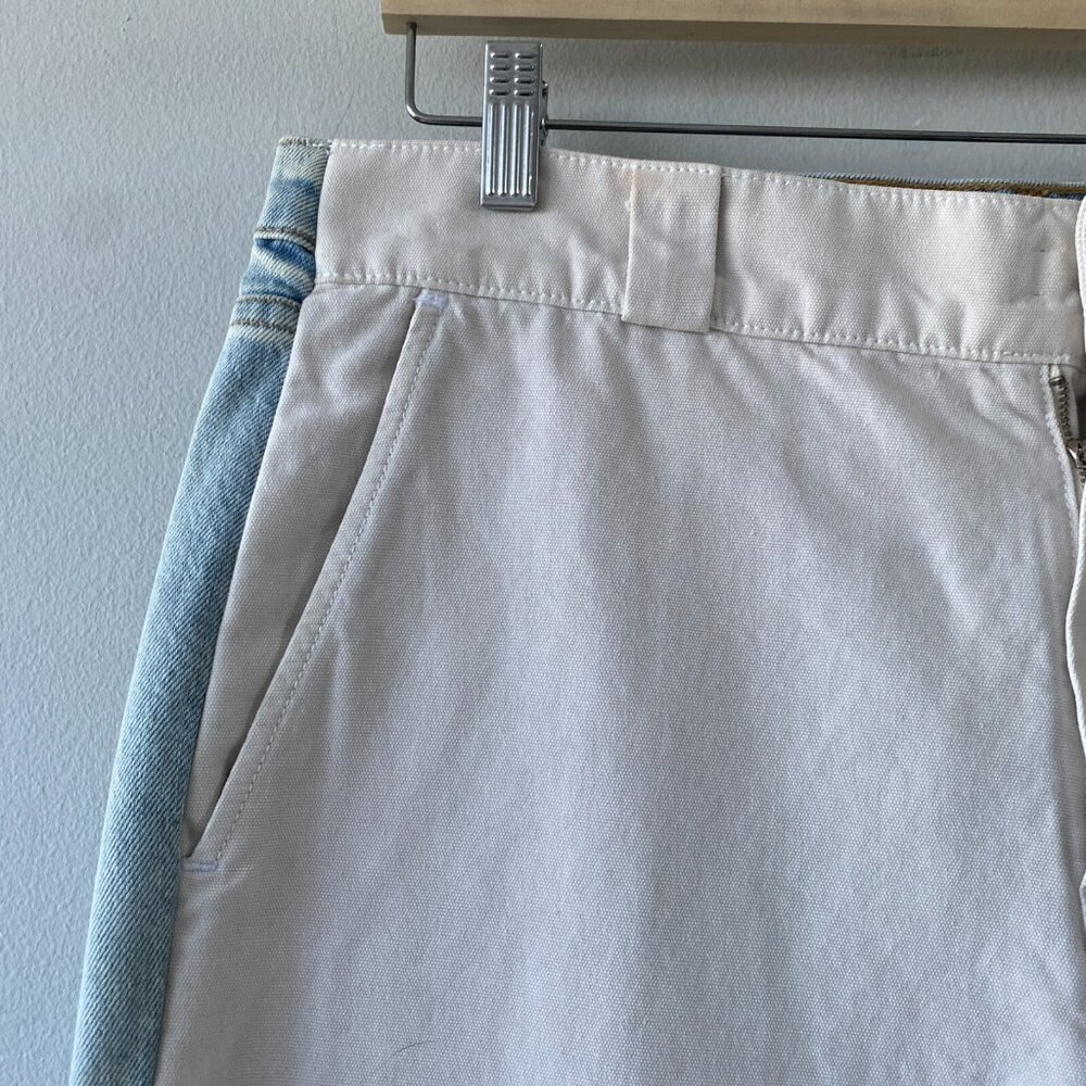 Hudson Jeans Women's Hybrid Style Colorblock Straight Raw Hem Cropped Size 32 - Picture 3 of 7